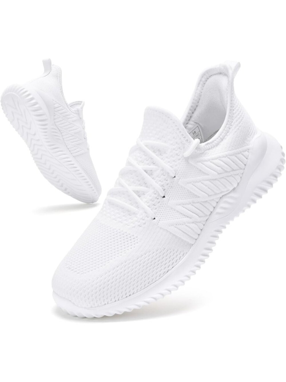 Women's White Comfort Lightweight Memory Foam Slip On Casual Yoga Sneaker Shoes